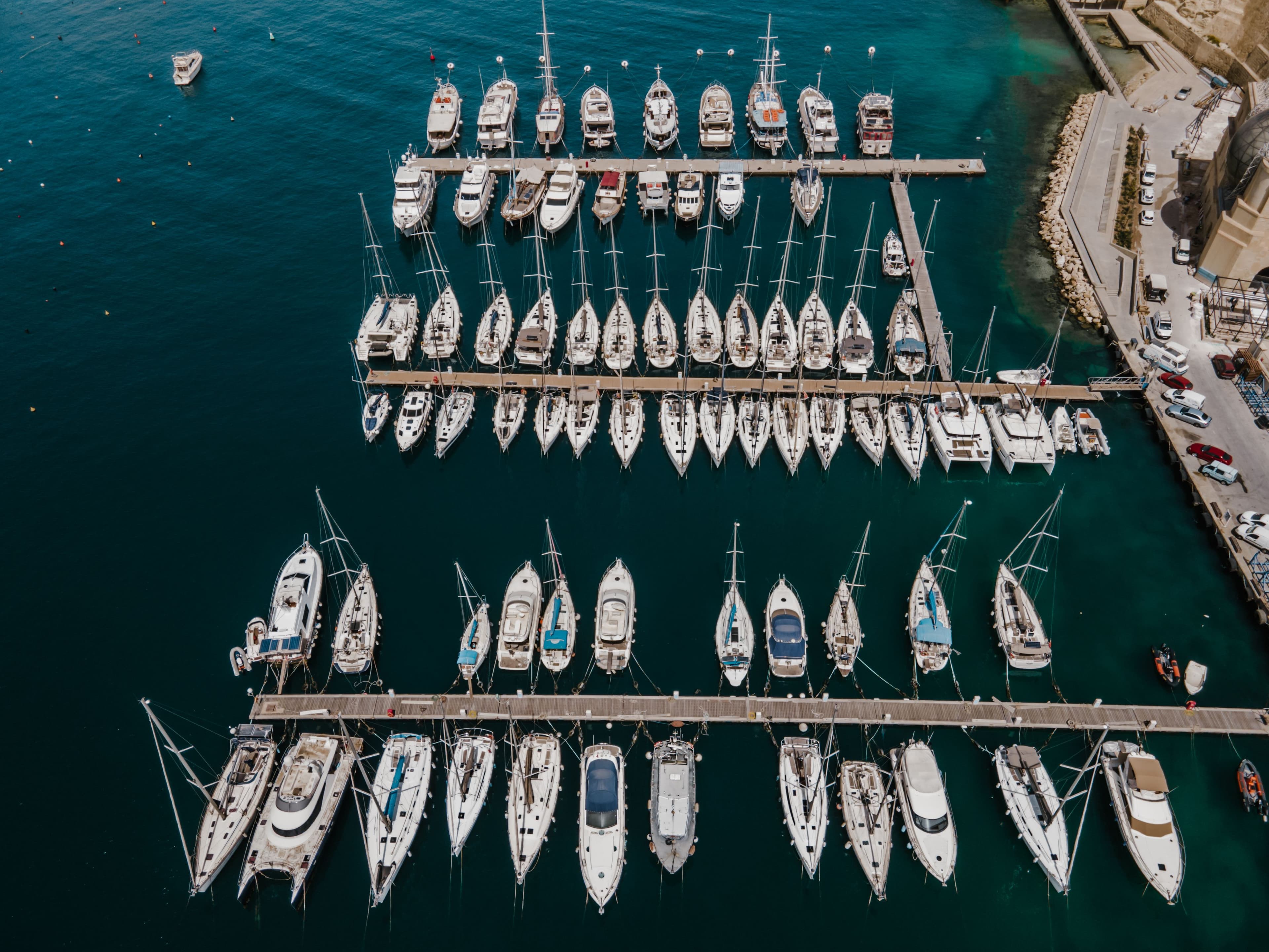 Sailing yachts moored in Galle harbour